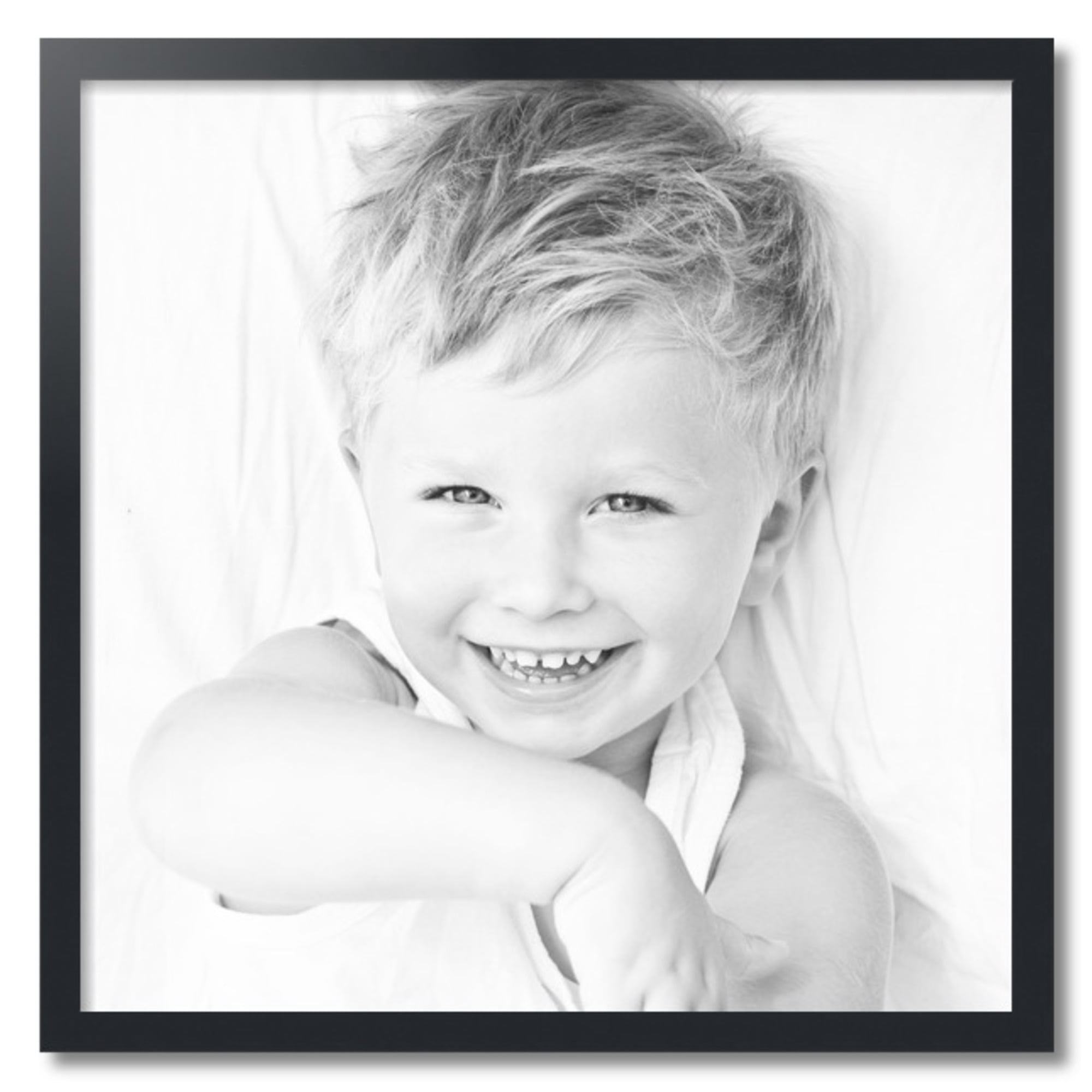 ArtToFrames 28" x 28" Black Picture Frame, 28x28 inch Black MDF Poster Frame (WOM-5180)
