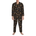 thumbnail image 3 of Fotbe Christmas Cookie Reindeer Pijama de Hombre con Estampado de Manga Larga, Conjunto de 2 Piezas, Ropa de Dormir Suave y Cómoda con Bolsillos-Small, 3 of 7