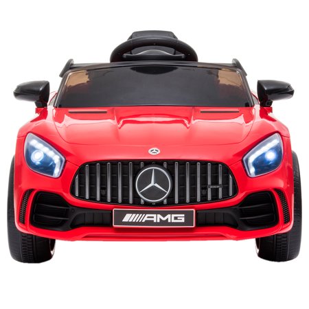 SKONYON Mercedes Benz Licensed 12V Kids Ride On Car with 2.4G Remote Control   LED Lights MP3 Red