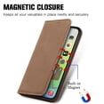 thumbnail image 5 of Nalacover Wallet Case for iPhone 14 Pro Max, Card Slots Holder Magnetic Closure Flip Folio Cover with Kickstand Bracket Luxury PU Leather Soft TPU Shockproof Case for iPhone 14 Pro Max,Brown, 5 of 5