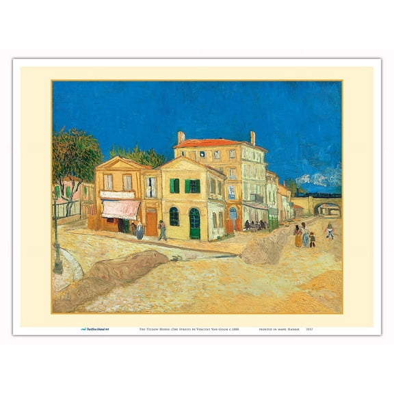 The Yellow House (The Street) - From an Original Color Painting by Vincent Van Gogh c.1888 - Master Art Print (Unframed) 9in x 12in
