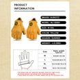 thumbnail image 7 of MJMOTO Vintage Leather Motorcycle Gloves Half Finger Touchscreen Off Road Riding Gloves with Hard Shell Protection Breathable Motorcyclist Gloves, 7 of 7