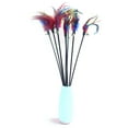 thumbnail image 2 of Cat Teaser Stick Funny 3PCS Fake Feather Cat Wand Toy Kitten Play Toy with Bell, 2 of 10