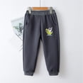 thumbnail image 5 of Chenyin Baby Kids Fleece Active Jogger Pants with Pocket for Boys Girls Cartoon Print Sweatpants Toddler Fall Winter Padded Thickened Unisex Trousers for 3-11 Years, 5 of 9