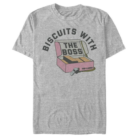 Men's Ted Lasso Biscuits With The Boss  Graphic Tee Athletic Heather 3X Large