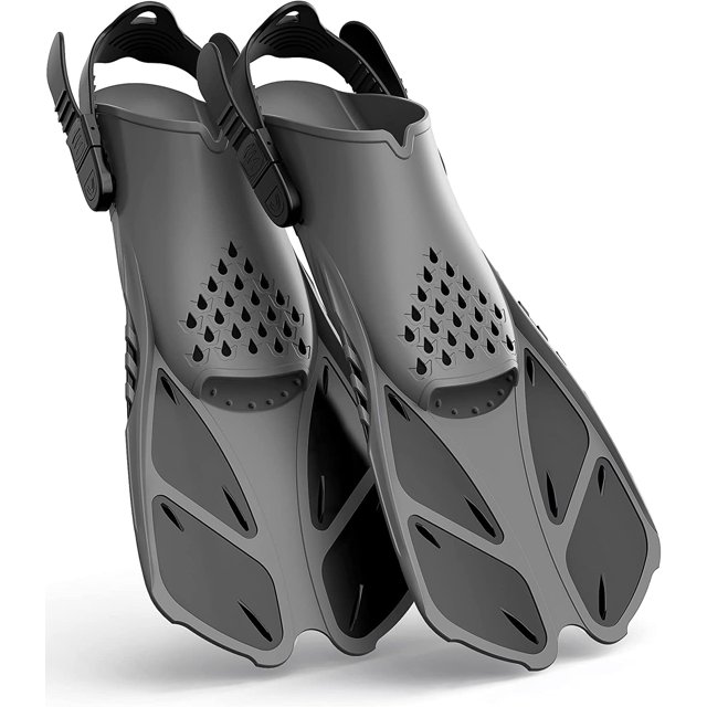 Aletas de snorkel Greatever, hebillas ajustables, tacón abierto, adulto
