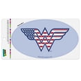 thumbnail image 1 of Wonder Woman USA American Flag Logo Automotive Car Refrigerator Locker Vinyl Euro Oval Magnet, 1 of 5