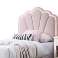 thumbnail image 4 of Roxy Twin Bed-Pink Wool Upholstery-LED Lighting-Padded Headboard, 4 of 5