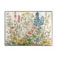 thumbnail image 5 of Yayeee Area Rugs for Living Room 6.7'x4.8' Non Slip Washable Bedroom Floor Carpet, Colorful Wildflowers, 5 of 5