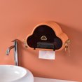thumbnail image 1 of Fashionable Waterproof Wall Mounted Tissue Holder with Side Hooks - Vibrant Orange, 1 of 5