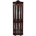 thumbnail image 1 of Meuble SEI Armoire de Coin Éclairée en Acajou pour Curiosités, 1 of 9
