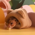thumbnail image 3 of Trayknick Hamster Nest Cartoon Big Space Soft Comfortable Semi-closed Rest Plush Rabbit Shape Squirrel House for Autumn Yellow, 3 of 13