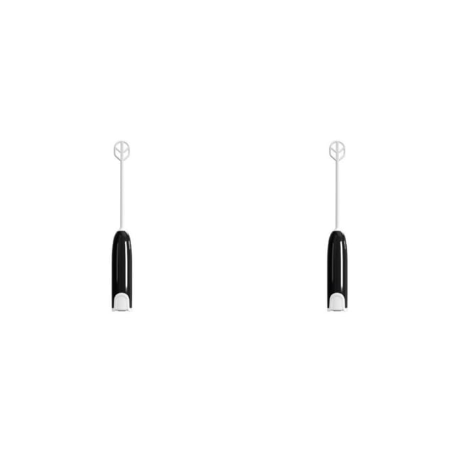 Cateissary ABS Agitador eléctrico Reutilizable Botón lavable Control Inicio Jugo Té Mezclador Herramienta de mezcla Accesorios Negro Blanco Blanco negro 2piezas