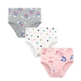 thumbnail image 2 of WIBACKER 2-10T Girls 100% Cotton Briefs, 3 Pack Kids Cartoon Underwear Panties, Mermaid+Dot+Ball, 2 of 8