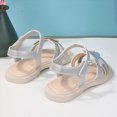 thumbnail image 5 of Godom Kid Sandals Open Toe Cute Princess Flats Sparkly Summer Dress Shoes for Toddler Little Big Kid, 5 of 7