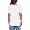 thumbnail image 4 of Women's Casual Solid Color Medium Short Sleeve V-Neck Top, 4 of 6