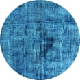 thumbnail image 1 of Ahgly Company Indoor Round Oriental Light Blue Industrial Area Rugs, 8' Round, 1 of 4