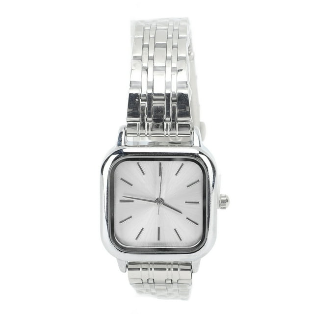Reloj De Cuarzo Para Mujer, Elegante Lente Transparente HD, Batería De Larga Duración, Reloj De Pulsera Para Mujer, Correa De Acero De aleación Fácil De Leer, Resistente Al