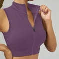 thumbnail image 1 of Product Classification Camisoles & Tanks Product Title Ladies' Comfortable and Casual High Neck Zipper Quick Drying Sports Vest Platform Competitor Title Hem Tank Top for Women Sleeveless Full Zip Up, 1 of 4
