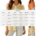 thumbnail image 2 of LEKWK Linen Tops for Women V Neck Button Down Summer Tops Short Sleeve Lightweight Floral Embroidered Loose Shirts Fashion Beach Vacation Daily Outfits, 2 of 8