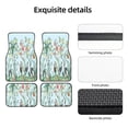 thumbnail image 5 of Sikiie Chinoiserie Floral Palm Tree Car Foot Mat Set of 4 Pieces Basics Universal Fit Rubber Carpet Floor Mats For Car SUV Van & Truck, 26.8"L x 17.3"W (Front), 13"L x 17.3"W(Rear), 5 of 6