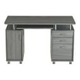 thumbnail image 3 of Kingfisher Lane Contemporary Wood Small Computer Desk in Gray, 3 of 10