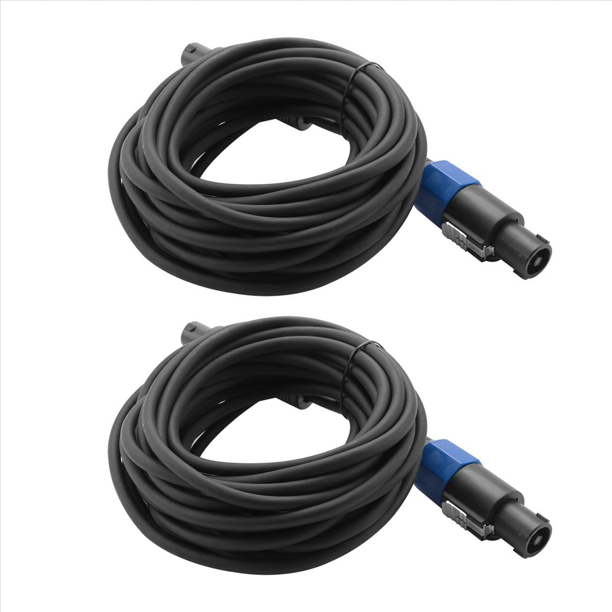 2 Pack 25 Ft Male Speakon to Cables, Professional 12 Gauge AWG Audio Cord DJ Speaker Cable Wire with Twist Lock