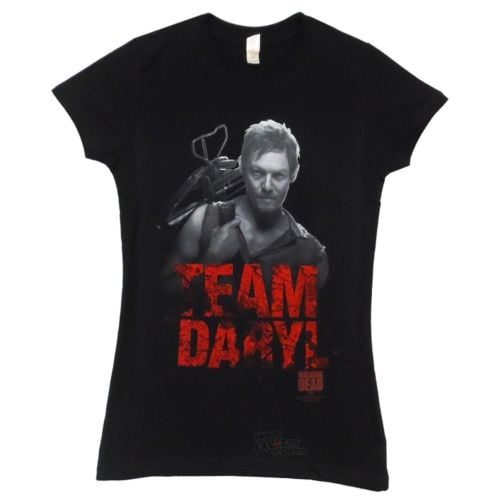 Walking Dead Girls Juniors T-Shirt Team Daryl Dixon Crossbow Image 