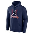 thumbnail image 2 of Men's Navy Atlanta Braves Fastball Pullover Hoodie, 2 of 3