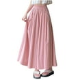thumbnail image 2 of BinBiL Ladies' Solid Color Versatile High Waist Wide Leg Pants Skirt Pants Pink L(L), 2 of 3