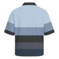 thumbnail image 6 of Men's Polo Shirts Color Block Short Sleeve Button Down Shirts Relaxed Fit Formal Dress Work Golf Collared Shirt, M, 6 of 6