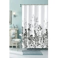thumbnail image 2 of SHENDING Black and Grey Shower Curtain, Watercolor Floral Bathroom Curtain Black and White Shower Curtains 7272 inches, 2 of 7