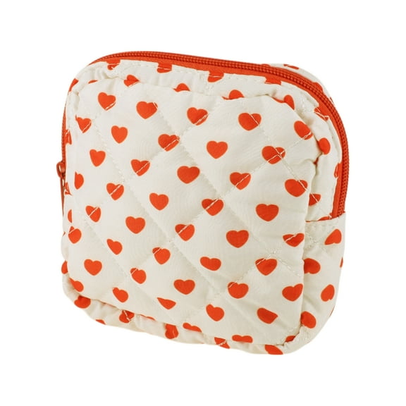 Unique Bargains 1 Pc Lady Portable Square Lipstick Bag for Travel Red Polyester