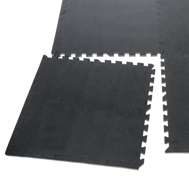 ZENY 12pc 24x24 Thick Black Foam Gym Workout Interlocking Floor Mat Walmart