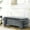 Grey, variant on Grey Chenille Storage Bench / Comfortable Foot Rest in Front of Sofa