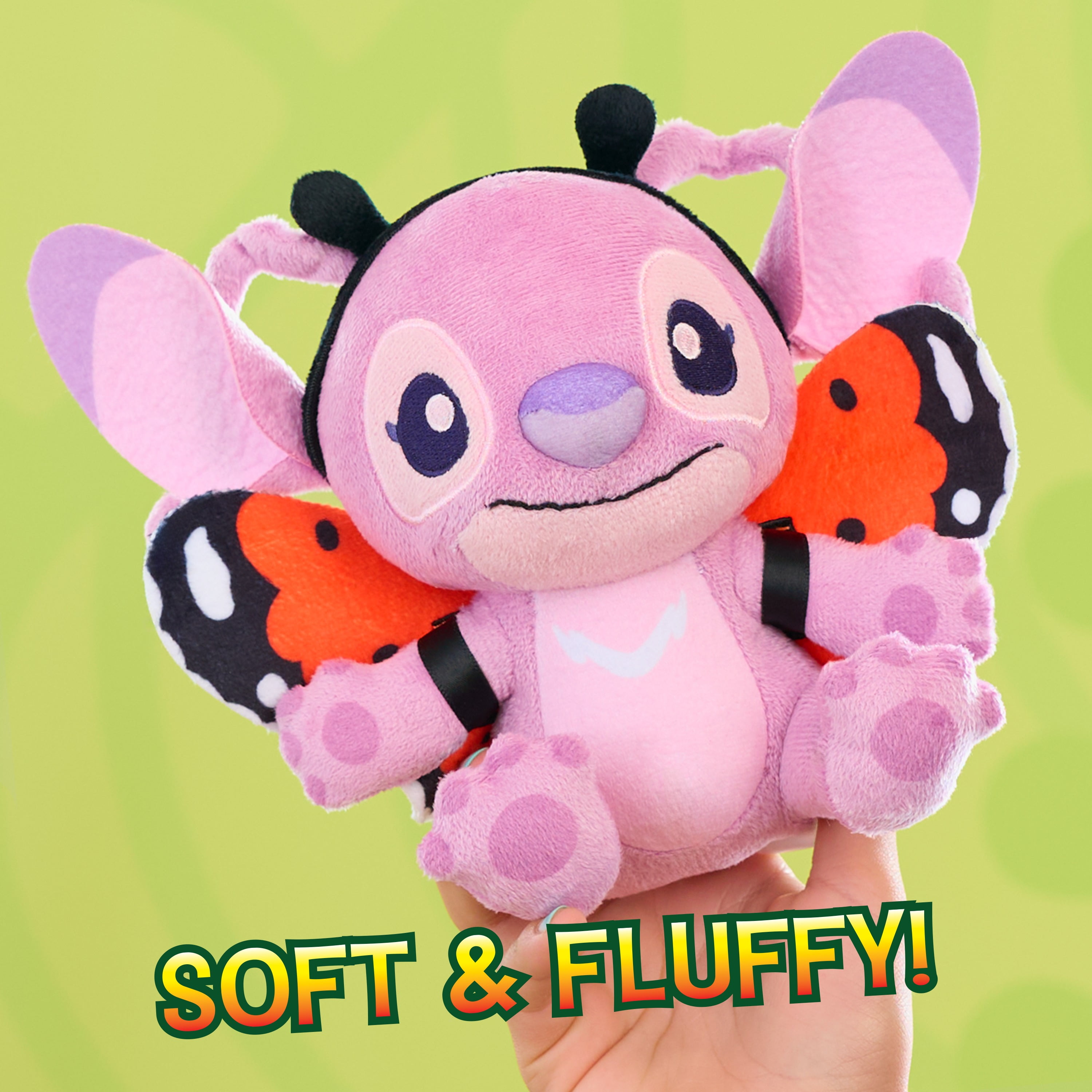 Disney Stitch Goes Wild Small Plush - Angel Butterfly, Cute & Fluffy, For Kids, Fans & Collectors