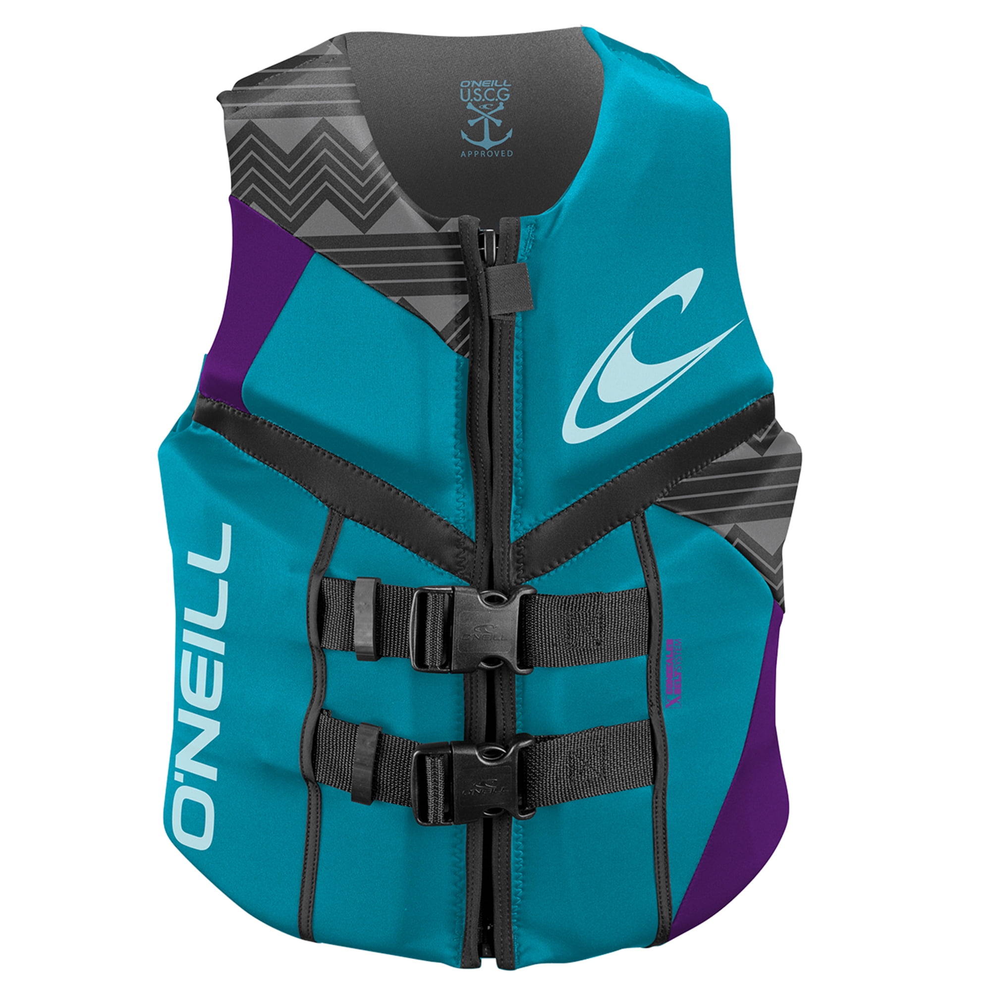 O'Brien Impulse Teal Adult Women Neo Biolite Wakeboard Life Jacket Vest X Small 