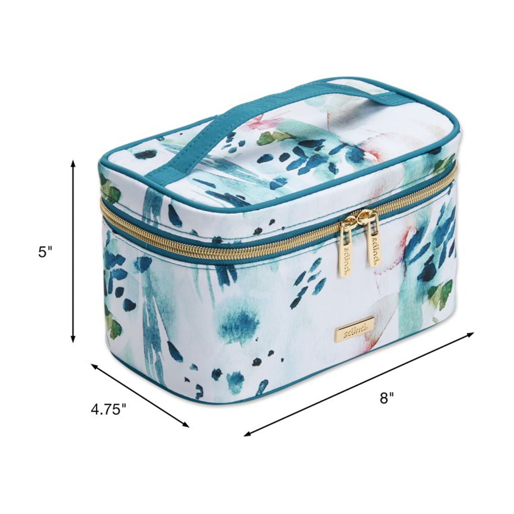 Scunci Floral Watercolor Train Case Set