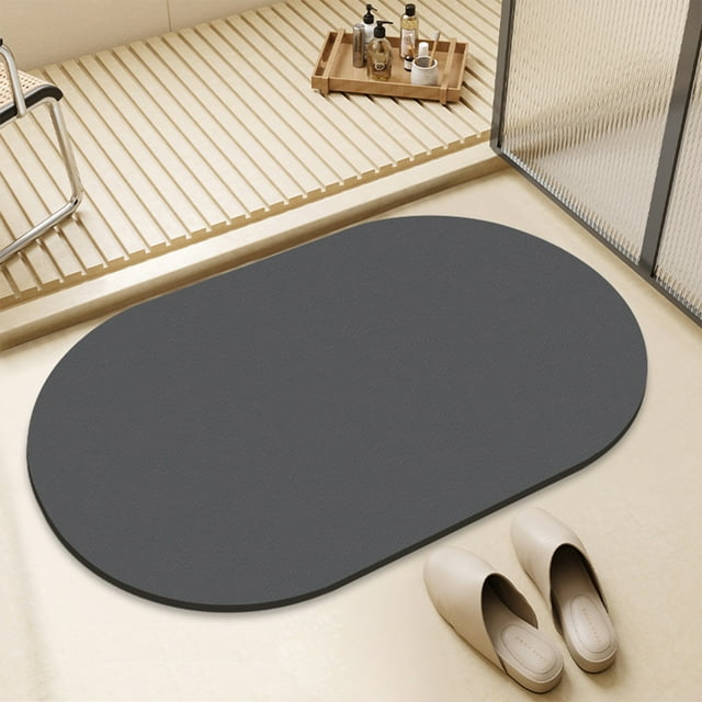 Uklsqma Bath Rug 16X24 Inch | Super Absorbent Quick Drying Non-Slip Rubber Backing | Washable Bathroom Floor Mat | Shower Mat for Tub, Shower Room, Laundry, Kitchen, Pet Area | Modern Colors