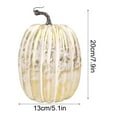 thumbnail image 2 of 7.9 Inch Large Artificial Pumpkins, Big Faux Foam Harvest Pumpkins for Fall Autumn Halloween Thanksgiving Seasonal Holiday Decor, 2 of 6