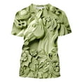 thumbnail image 5 of ZCFZJW Big and Tall Regular Fit Graphic T-Shirts for Men Vintage 3D Horse Pattern Print Summer Short Sleeve Round Neck Pullover Tops Trendy Outdoor Daily Vacation Tees Shirt Green XL, 5 of 6