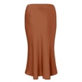 thumbnail image 5 of Aayomet Women's Skirts Women Long Maxi Skirt Bodycon High Waist Slite Basic Skirts Elastic Stretchy Dress (Coffee,XL), 5 of 5