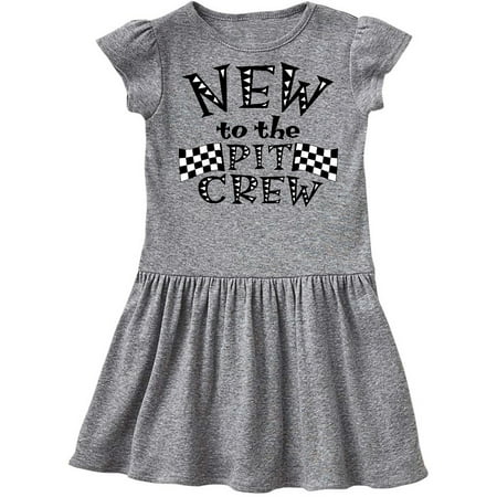 

Inktastic New to the Pit Crew Racing Flags Gift Toddler Girl Dress