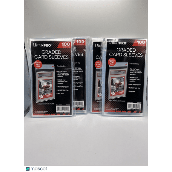 Ultra Pro GRADED Card Sleeves PSA Perfect Fit 4 Packs of 100, 400 Total