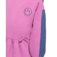 thumbnail image 2 of Wonder Nation Toddler Girls Embroidered Graphic Fleece Dress with Long Sleeves, Sizes 12M-5T, 2 of 8