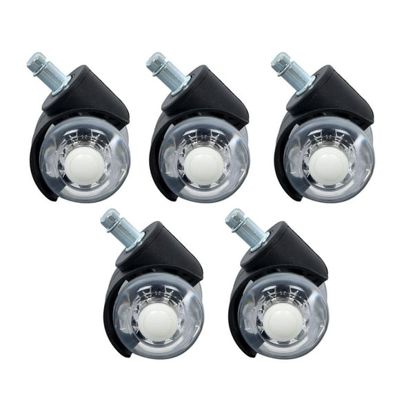 labwork 2 inch Heavy Duty Universal Office Chair Casters 5-Pack Quiet Roll for All Floors, Carpet