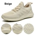 thumbnail image 1 of Deporte Casuales para Hombre Zapatos para Al Aire Libre Malla Transpirable Comodidad (Beige 42), 1 of 9