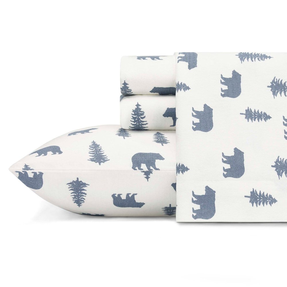 Bears and Trees Flannel Sheet Set by Eddie Bauer