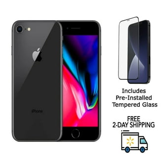 Apple iPhone 8 64GB (Unlocked) with Pre-Installed Tempered Glass
