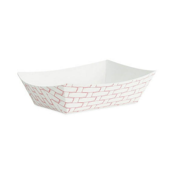 Boardwalk Paper Food Baskets, 0.5 lb Capacity, Red/White, 1,000/Carton, Each